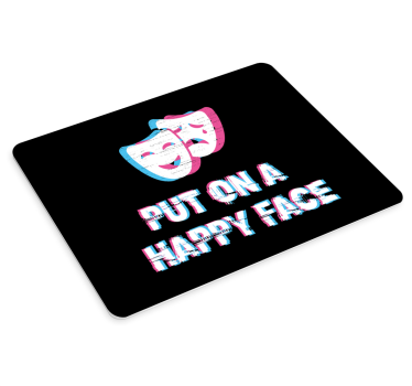 Mouse pad frases cara feliz cita - TenVinilo