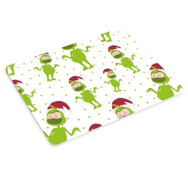 Mousepad navidad personaje verde alegre - TenVinilo
