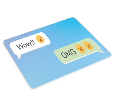 Mouse pad frases mensajes de expresión sorprendida - TenVinilo