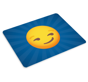 Mouse pad frases expresión emoji sonriente - TenVinilo