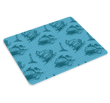 Mouse pad mapamundi patrones náuticos vintage - TenVinilo