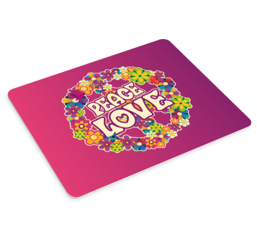 Mouse pad frases colorido floral de paz - TenVinilo