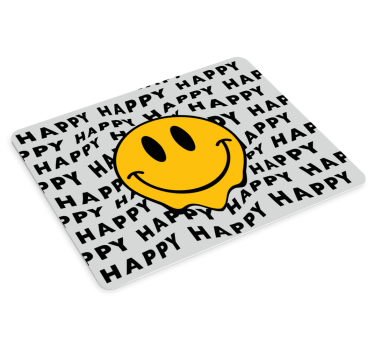 Mouse pad frases emblema de carita sonriente - TenVinilo