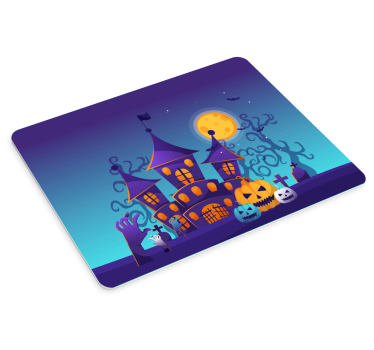 Mousepad navidad castillo embrujado de halloween - TenVinilo