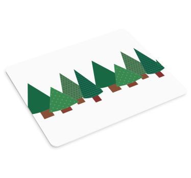 Mousepad navidad bosque de pinos estilizado - TenVinilo