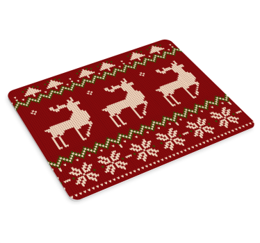 Mousepad navidad patrón de punto - TenVinilo