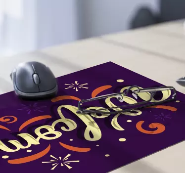 Alfombrilla para ratón frases bienvenidos - TenVinilo