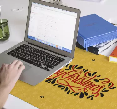 Mousepad navidad acento tipográfico festivo - TenVinilo