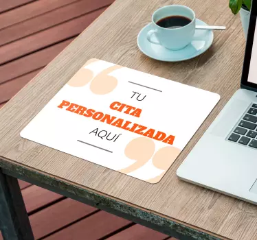 Alfombrilla ratón frases cita personalizada - TenVinilo