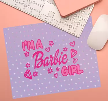 Alfombrilla de ratón frases Soy una cita de barbie girl - TenVinilo