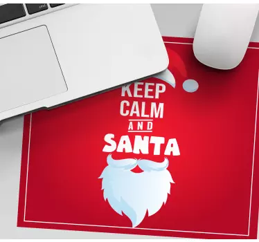 Mantén la calma y santa navidad alfombrilla ratón - TenVinilo
