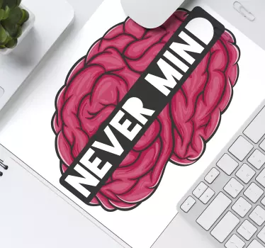 Mouse pad frases cerebro con frase - TenVinilo