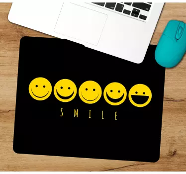 Mouse pad frases colección de emojis sonrientes - TenVinilo