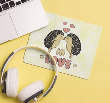Mouse pad frases erizos besándose juntos - TenVinilo