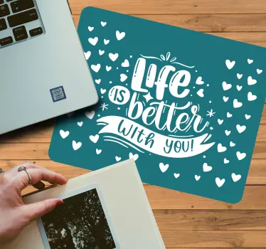 Mouse pad frases expresión de vida sincera - TenVinilo