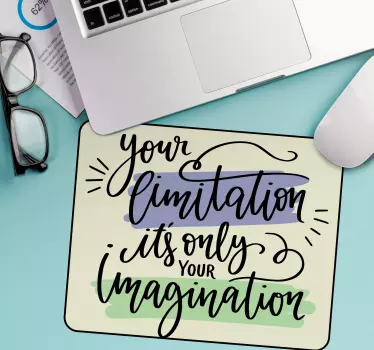 Mouse pad frases mensaje que inspira limitaciones - TenVinilo