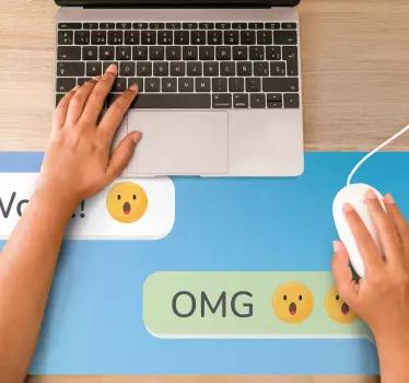 Mouse pad frases mensajes de expresión sorprendida - TenVinilo