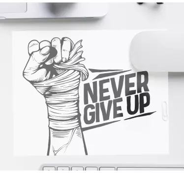 Mouse pad frases puño sosteniendo vendaje - TenVinilo