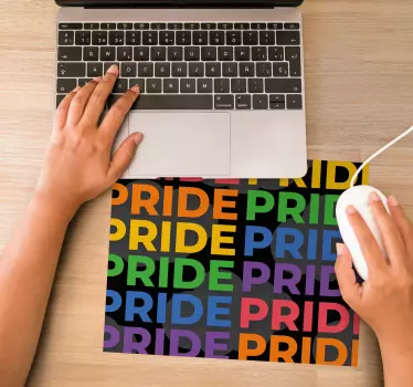 Mouse pad frases texto colorido de orgullo - TenVinilo