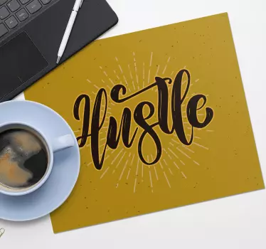 Mouse pad frases trabaja duro y sueña en grande - TenVinilo