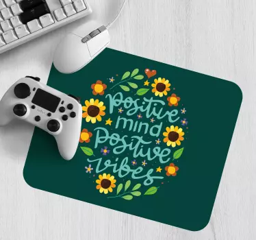 Mouse pad frases vibras positivas - TenVinilo