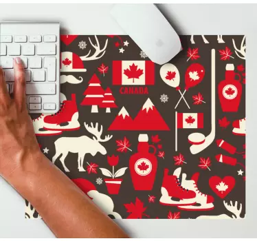 Mouse pad mapamundi colección de símbolos canadienses - TenVinilo