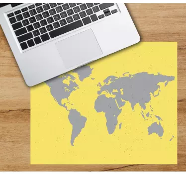 Mouse pad mapamundi contorno del mapa mundial - TenVinilo