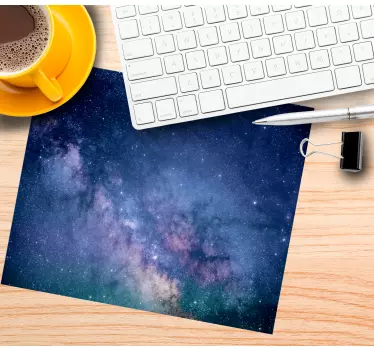 Mouse pad mapamundi escena cósmica estrellada - TenVinilo