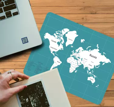 Mouse pad mapamundi mapa global completo - TenVinilo