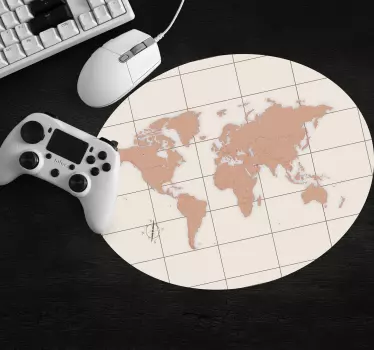 Mouse pad mapamundi mapa mundial elegante - TenVinilo