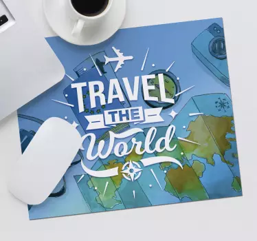 Mouse pad mapamundi viaja por el mundo - TenVinilo