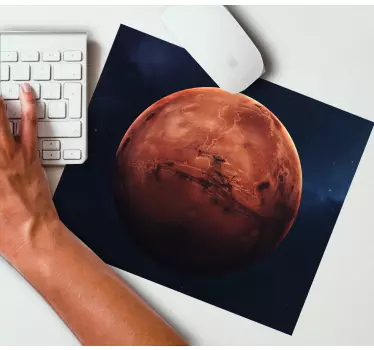 Mouse pad mapamundi vista planetaria de marte - TenVinilo