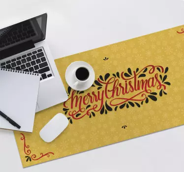 Mousepad navidad acento tipográfico festivo - TenVinilo