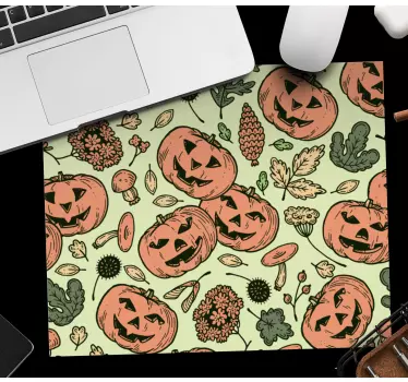 Mousepad navidad calabazas alegres de halloween - TenVinilo