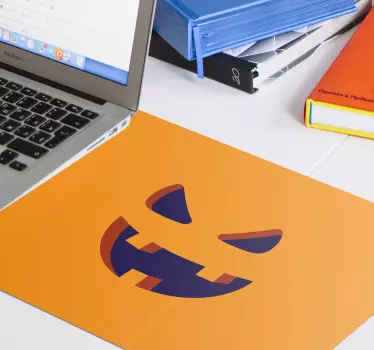 Mousepad navidad carita de calabaza sonriente - TenVinilo