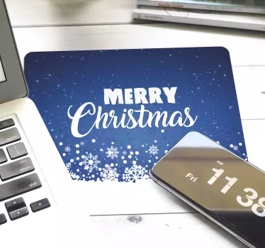 Mousepad navidad copos de nieve de celebración - TenVinilo