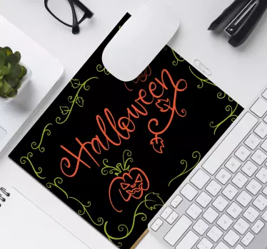 Mousepad navidad decoración de calabazas espeluznantes - TenVinilo