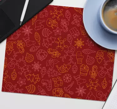Mousepad navidad ilustraciones festivas - TenVinilo