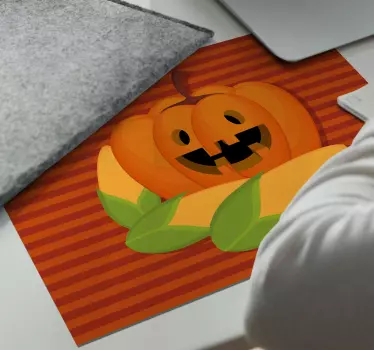 Mousepad navidad personaje calabaza alegre - TenVinilo