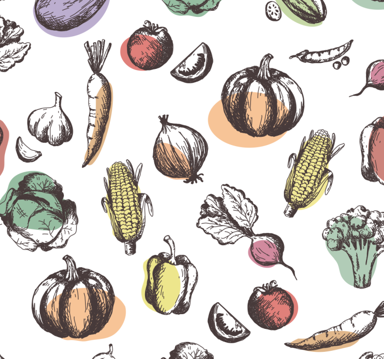 Persiana enrollable para cocina estilo retro ingredientes - TenVinilo