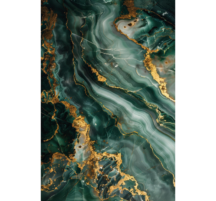 Persiana enrollable para baño imitación mármol verde lujo - TenVinilo