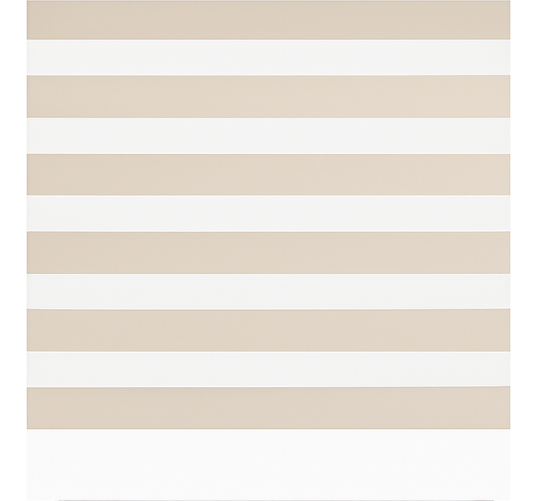 Persiana enrollable clásico crema y blanco horizontal - TenVinilo