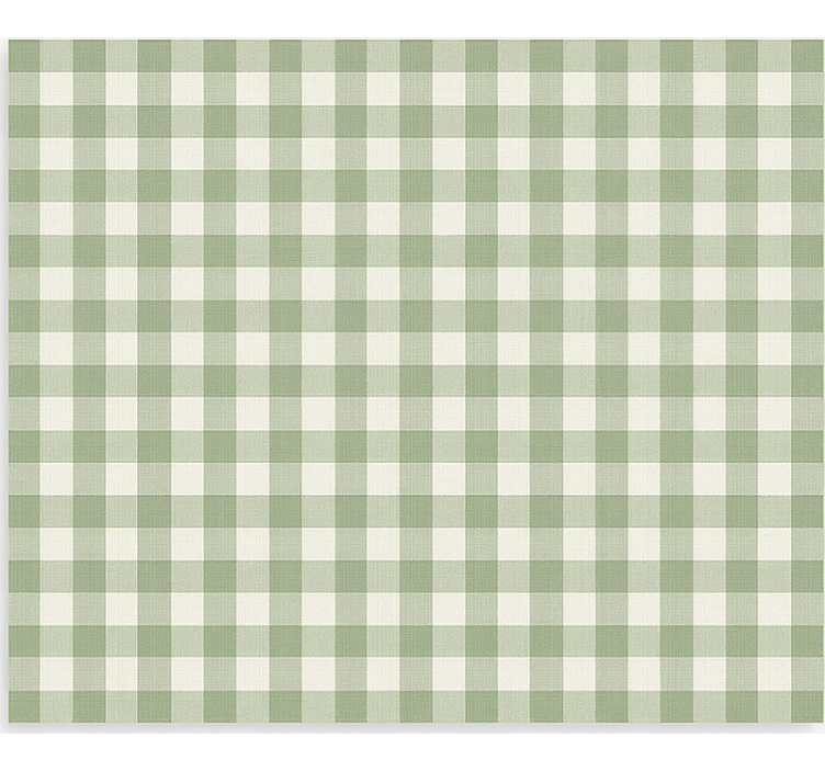 Persiana enrollable para cocina patrón de tela verde - TenVinilo