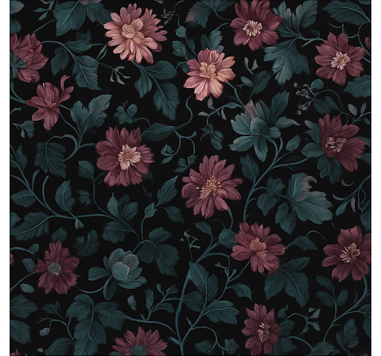 Persiana enrollable para despacho botánicos vintage oscuros - TenVinilo