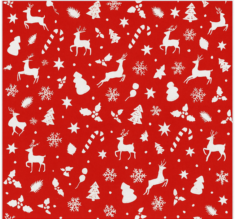 Persiana enrollable salón patrón de papá noel en colores pastel - TenVinilo