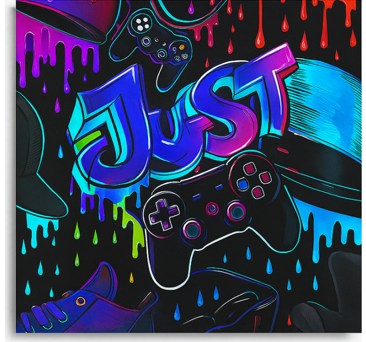 Persiana enrollable geek controlador de juego 3d - TenVinilo