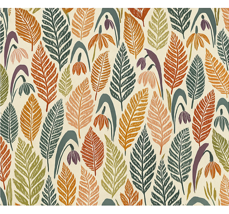 Persiana enrollable nórdico flores de campanilla multicolor - TenVinilo