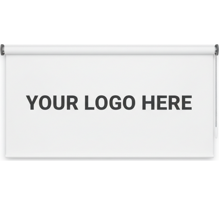 Persiana enrollable oficina logo personalizado - TenVinilo