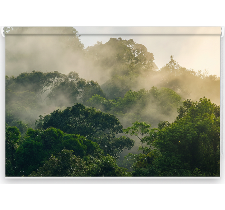 Persiana enrollable árboles dosel de selva frondosa - TenVinilo