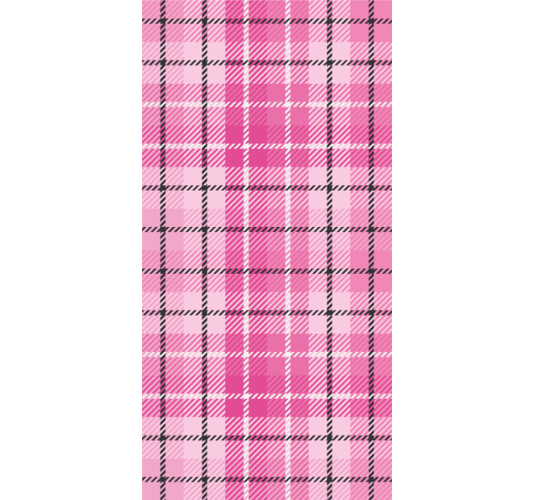 Persiana enrollable para despacho tartán rosa y negro - TenVinilo